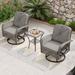 Wade Logan® Baecher Wicker 2 - Person Outdoor Seating Group w/ Cushions Synthetic Wicker/All - Weather Wicker/Wicker/Rattan in Gray | Wayfair