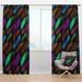 Design Art Mid-Century Paint Mark Geometric Semi-Sheer Thermal Rod Pocket Single Curtain Panel Polyester/Linen | 84 H in | Wayfair CTN19235-52-84