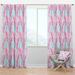 Design Art Tropical & Pineapples Floral Semi-Sheer Thermal Rod Pocket Single Curtain Panel Polyester/Linen | 108 H in | Wayfair CTN18659-52-108