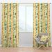 Design Art Beads from Natural Semiprecious Stones Striped Semi-Sheer Thermal Rod Pocket Single Curtain Panel Polyester/Linen | 90 H in | Wayfair