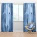 Design Art No Pattern & Not Solid Color Semi-Sheer Thermal Rod Pocket Single Curtain Panel Polyester/Linen in Green/Blue | 120 H in | Wayfair