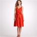 J. Crew Dresses | J. Crew Cecelia Pleated Sundress A-Line Vneck | Color: Orange | Size: 4