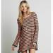 Free People Dresses | Free People Sweater Dress Striped Urban Outfitters | Color: Gray/Orange | Size: S