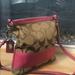 Coach Bags | Coach Signature Satchel Pink Stripe Bag Purse Tote | Color: Pink/Tan | Size: Os