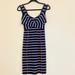 Jessica Simpson Dresses | Jessica Simpson Bodycon Navy & White Striped Dress | Color: Blue/Red/Tan/White | Size: S