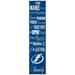 Tampa Bay Lightning 6'' x 24'' Personalized Family Banner Sign