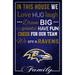 Baltimore Ravens 17'' x 26'' In This House Sign