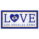 Los Angeles Rams 6'' x 12'' Team Love Sign