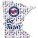 Minnesota Twins 12'' Floral State Sign