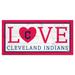 Cleveland Indians 6'' x 12'' Team Love Sign