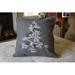The Holiday Aisle® Wisley One Xmas Tree Square Pillow Cover & Insert Polyester/Polyfill/Wool Blend/Wool | 20 H x 20 W x 1 D in | Wayfair