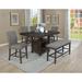 Rosalind Wheeler Joines 7 - Person Counter Height Dining Set Wood/Upholstered in Brown | Wayfair E81A55AFE08C4B37A2B26D12C6154E42