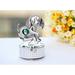 Matashi Crystal Puppy Dog Music Box Plays Figurine Metal in Gray | 4.5 H x 2.7 W x 3 D in | Wayfair MTWMB3308MEMS