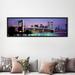 East Urban Home An Illuminated Brooklyn Bridge w/ Lower Manhattan's Financial District Skyline in the Background, New York City | Wayfair