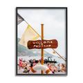 Stupell Industries Welcome To Positano Sign European Beach Vibes - Photograph Print Wood in Brown | 14 H x 11 W x 1.5 D in | Wayfair