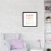 East Urban Home Happy Happy by Ann Kelle - Textual Art Print Canvas in Pink/White/Yellow | 26 H x 26 W x 1.5 D in | Wayfair