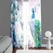 Deja Blue Studios Watercolor Peacock & Hummingbird Floral Semi-Sheer Curtain Panels Polyester | 82 H in | Wayfair WC00046-2082a