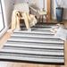 Black 96 x 0.6 in Indoor Area Rug - Breakwater Bay Bardon Striped Handmade Flatweave Area Rug Cotton/Wool | 96 W x 0.6 D in | Wayfair