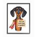 Trinx Funny Dachshund Chewed Shoe Joke Family Pet Humor by Danny Gordan - Graphic Art Print Wood in Brown | 20 H x 16 W x 1.5 D in | Wayfair