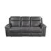 Red Barrel Studio® Geloff 91.25" Pillow Top Arm Reclining Sofa Polyester in Gray, Size 40.0 H x 91.25 W x 40.75 D in | Wayfair