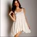 Free People Dresses | Free People Whitegrey Dot Lace Trapeze Slip Dress | Color: White | Size: S