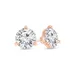 Diamaison 1/4 Ct. T.w. Certified Diamond Solitaire Stud Earrings In 14K Rose Gold (I/si2)
