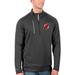 Men's Antigua Charcoal/Silver New Jersey Devils Generation Quarter-Zip Pullover Jacket