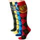 Harry Potter House Crests Argyle Juniors/Womens 4 Pack Knee High Socks