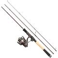 Abu Garcia Tormentor Spinning Combo, Fishing Rod and Reel Combo, Ready to fish setup - Berkley Fireline Ultra 8 Braided Line, Predator Fishing,Pike/Perch/Zander, Unisex, Black^Beige, 2.13m | 15-35g