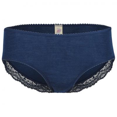 Engel - Women's Panty mit Spitze - Seidenunterwäsche Gr 38/40 blau