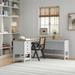 Dovecove Vasco Executive Desk Wood in White | 29.75 H x 65.118 W x 19.5 D in | Wayfair 644A257B9CE44930AD60A76B1F026BFB