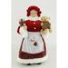 The Holiday Aisle® Teddy Bear, Presents & Candy Cane Mrs. Claus Figurine, Faux Fur | 17 H x 9 W x 6 D in | Wayfair 2EFC9184740840F5B5D128A17019770A