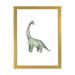 East Urban Home Dino Brachiosaurus by Wandering Laur - Graphic Art Print Paper in Gray/Green | 24 H x 16 W x 1 D in | Wayfair