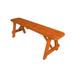 Loon Peak® Guernsey Wood Bench Metal in Orange/Brown | 17 H x 55 W x 11 D in | Wayfair A35305903D9B42E0BB79A700DC369C95