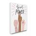 Stupell Industries Girl Power Motivational Phrase w/ Raised Fist Hand Poses by Angela Nickeas - Graphic Art Print Canvas | Wayfair ab-600_cn_16x20