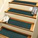 Green 0.25 x 30 W in Stair Treads - Matterly WaterHog Dogbone Repeat 8.5 in. x 30 in. Indoor Outdoor Stair Treads Set/4 Polyester | Wayfair