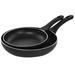 Oster 10 in. Non Stick Aluminum 2 Piece Frying Pan Set Non Stick/Aluminum in Black/Gray | 4 H in | Wayfair 950115264M