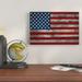 Charlton Home® USA Flag on Wood Boards U.S. Constitution Background I by iCanvas - Gallary-Wrapped Canvas Giclee Print Metal in Black/Gray | Wayfair