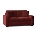 Wade Logan® Anastase 64" Square Arm Loveseat w/ Reversible Cushions in Red | 36 H x 64 W x 39 D in | Wayfair F044197963E94187B69EB0FF87FBE6DA