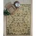 White 97 x 0.2 in Area Rug - EORC Floral Hand-Knotted Wool Beige Area Rug Wool | 97 W x 0.2 D in | Wayfair FA7051BGN8X10