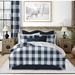 Gracie Oaks Rothana Standard Cotton Comforter Set Polyester/Polyfill/Cotton Percale in Blue/Navy | Queen Comforter + 2 Shams | Wayfair