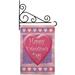 Breeze Decor Valentine Heart 2-Sided Polyester 19 x 13 in. Flag set in Pink | 18.5 H x 13 W x 1 D in | Wayfair BD-VA-GS-101047-IP-BO-03-D-US12-AM