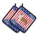 Trinx Patriotic USA Australian Shepherd Dog Potholder Polyester in Blue/Red | 7.5 W in | Wayfair 3EDE7B41A41E40DB8D6FD0E8BBB4E502