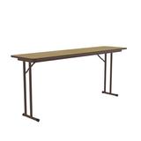 Correll, Inc. 72" L Fixed Height Off-Set Leg Seminar Particle Board Core High Pressure Training Table w/ Leg Glides in Brown/Gray | Wayfair