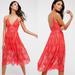 Free People Dresses | Free People Gorgeous Bright Pink Crochet Dress | Color: Orange/Pink | Size: L