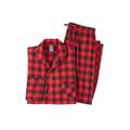 Men's Big & Tall Hanes® Flannel Pajamas by Hanes in Red Black (Size 3XLT)