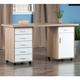 Inbox Zero Modular 3 Piece Desk Set Wood in Brown/White | 28.2 H x 57.4 W x 23.2 D in | Wayfair 18EC3A22D9B2433096DB628D31D86467