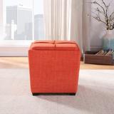 Ebern Designs Adker 16.25" Wide Tufted Square Storage Ottoman Polyester | 16.25 H x 16.25 W x 16.25 D in | Wayfair 6C8EDCAB390849D59D0713C5FB077C05