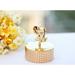 Matashi Crystal Puppy Dog Music Box Plays Figurine Metal in Yellow | 4.5 H x 2.7 W x 3 D in | Wayfair MTWMB3312LVSG