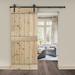 Barn Door - JM HOME Panel Wood Painted Barn Door w/ Installation Hardware Kit Wood in Brown | 84 H x 24 W in | Wayfair SDU-K1-UF-24